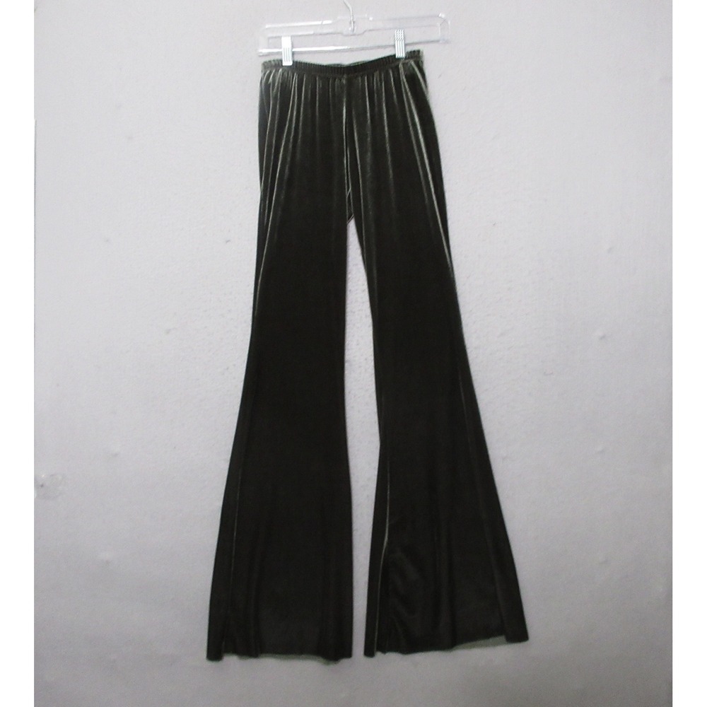 Three Bird Nest Pants Green Velvet Flare Boho Fesitival Boho Whimsigoth Hippie